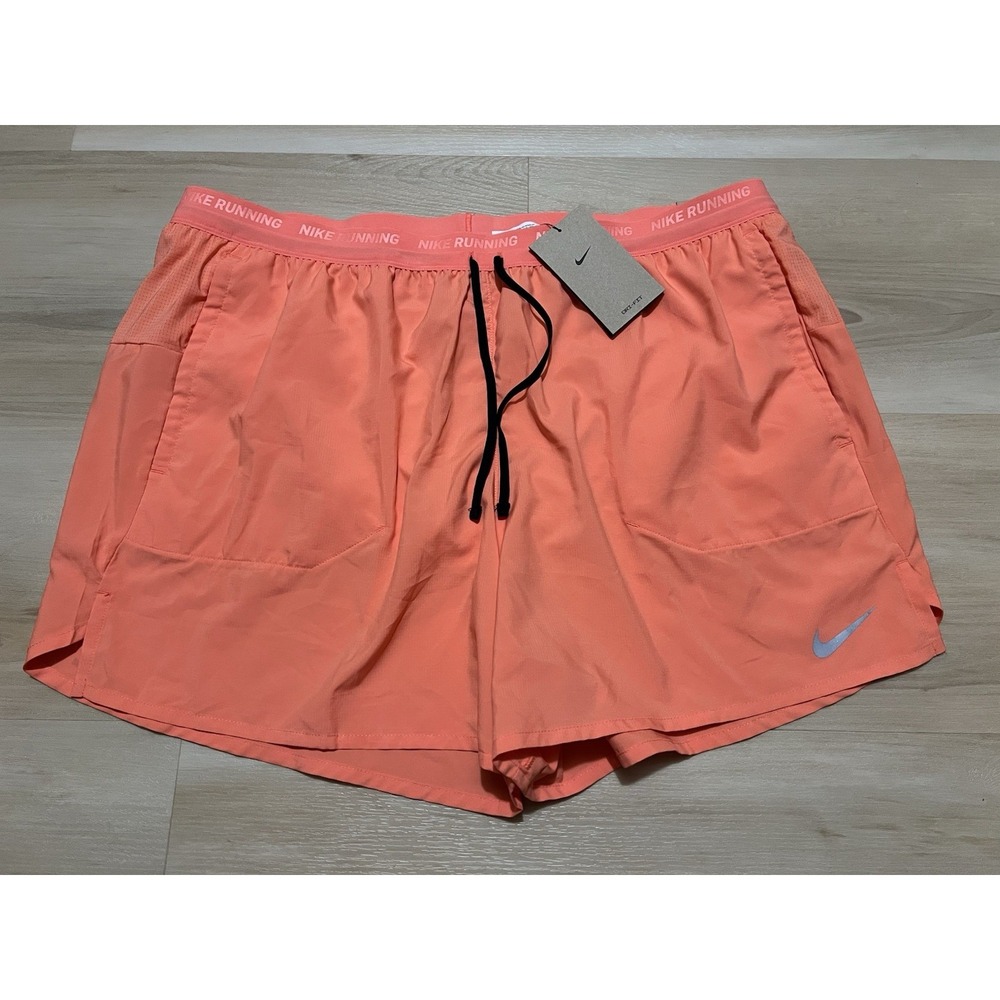NWT Nike Dri-FIT Stride Men's XXL Brief-Lined Running Shorts DM4755-643 Peach